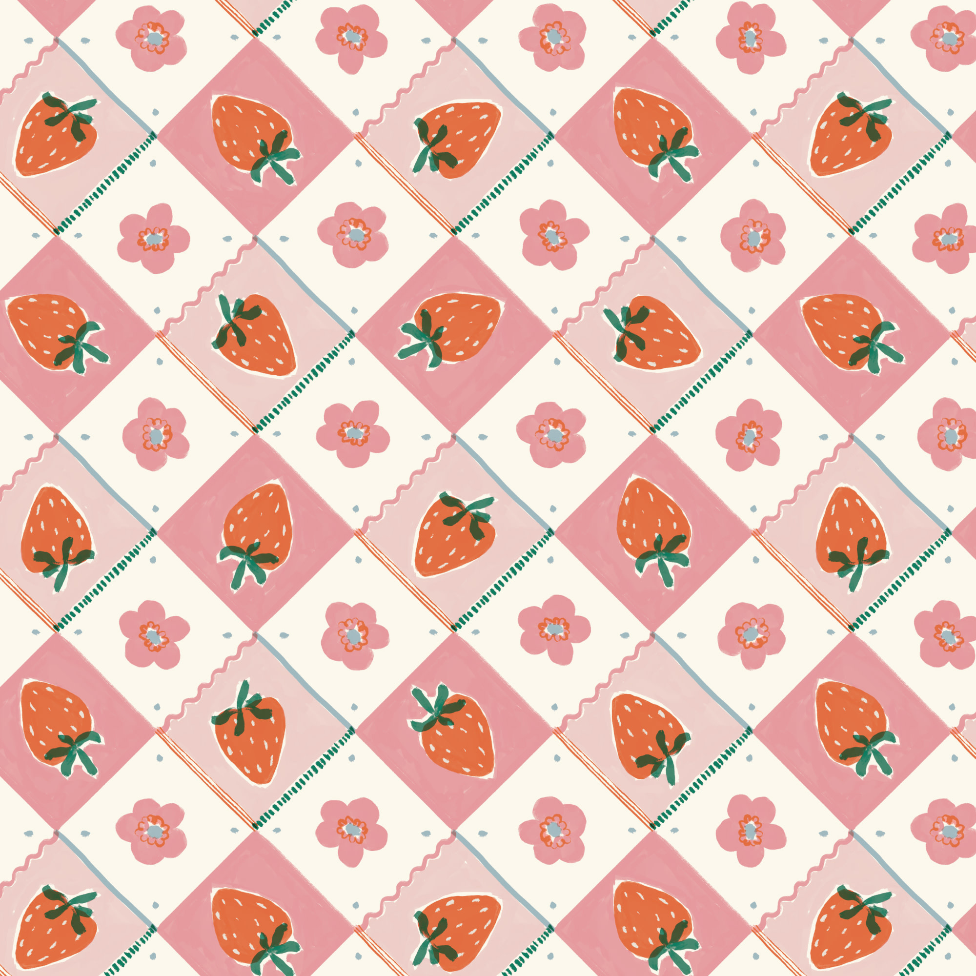 Cloud 9 Fabrics Happy Homestead Strawberry Jam