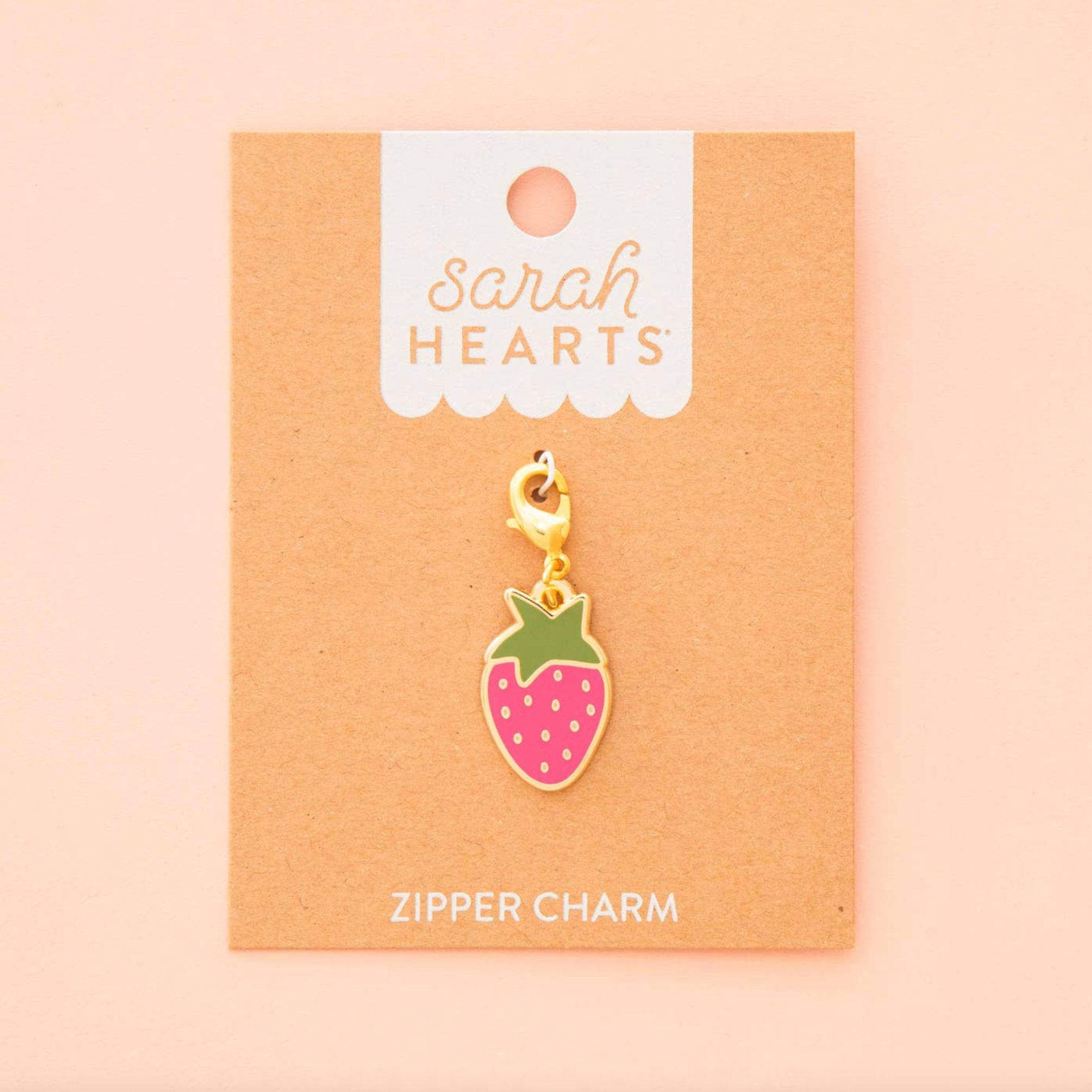 Sarah Hearts Sarah Hearts Strawberry Removable Zipper Charm