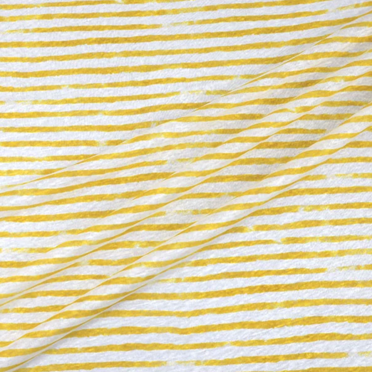 Fabric Merchants Italian Linen Jersey Stripe White/Mustard