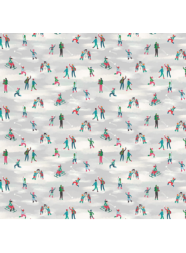 Windham Fabrics SALE Christmas Village Snow Day Grey