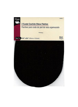 Dritz Leather Elbow Patch Black 4-3/4inx 6-1/2in