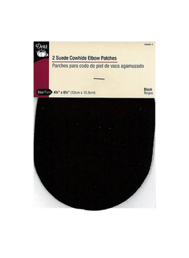 Dritz SALE Suede Elbow Patch Black 4-3/4inx 6-1/2in