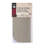 Dritz Twill Iron-On Patches Khaki 2ct