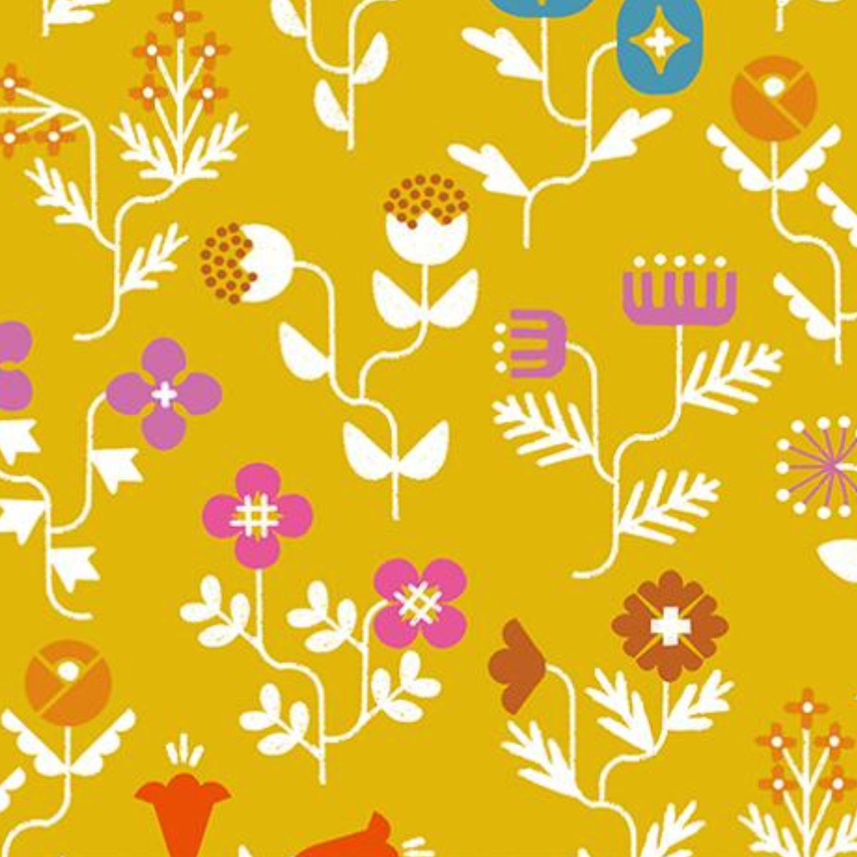 Ruby Star Society Salutations Forget Me Not Flowers Canvas Golden Rod