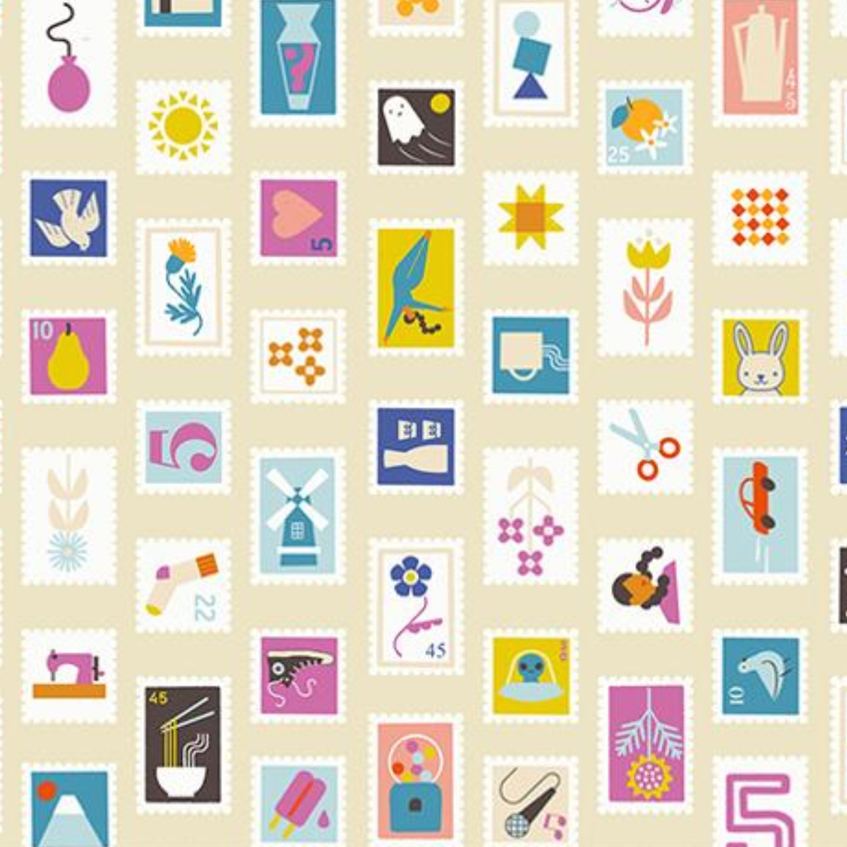 Ruby Star Society Salutations Novelty Stamps Parchment