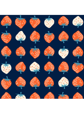 Ruby Star Society Strawberry Grid Navy