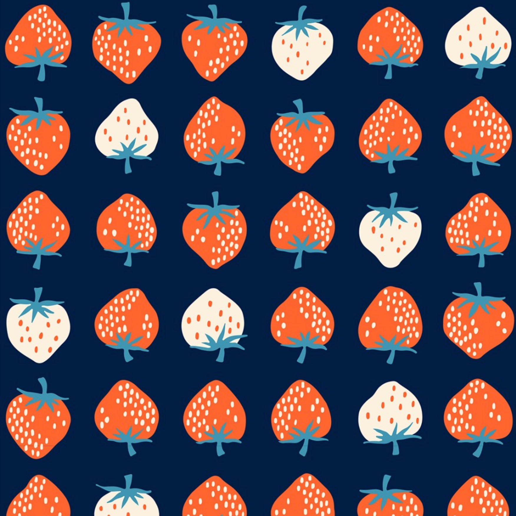 Ruby Star Society Strawberry Grid Navy