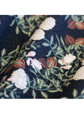 C Pauli Voile Snowball Flowers