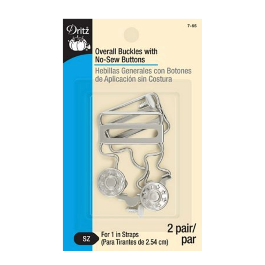 Dritz Overall Buckles Nickle 1 Inch