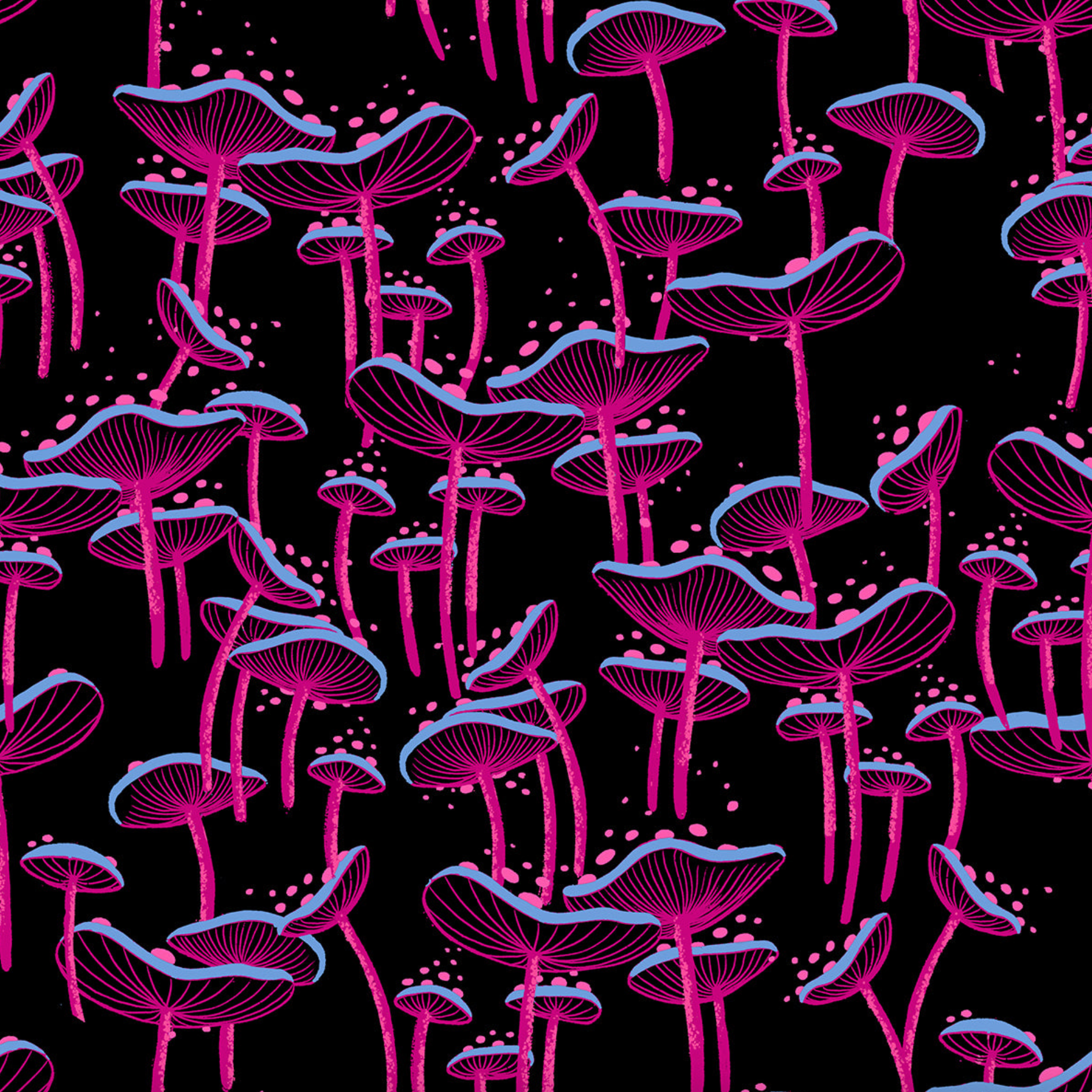 Ruby Star Society Glow Garden Mushroom Black