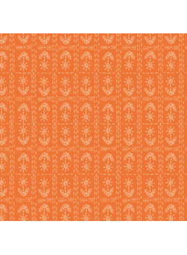 Cloud 9 Fabrics SALE Snow Friends Knit Sweater Orange