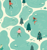 Cloud 9 Fabrics SALE Bright Holiday Afternoon Ice Skating