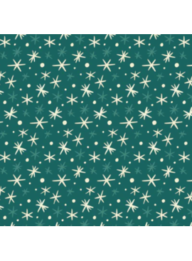 Cloud 9 Fabrics Bright Holiday First Flurries Teal
