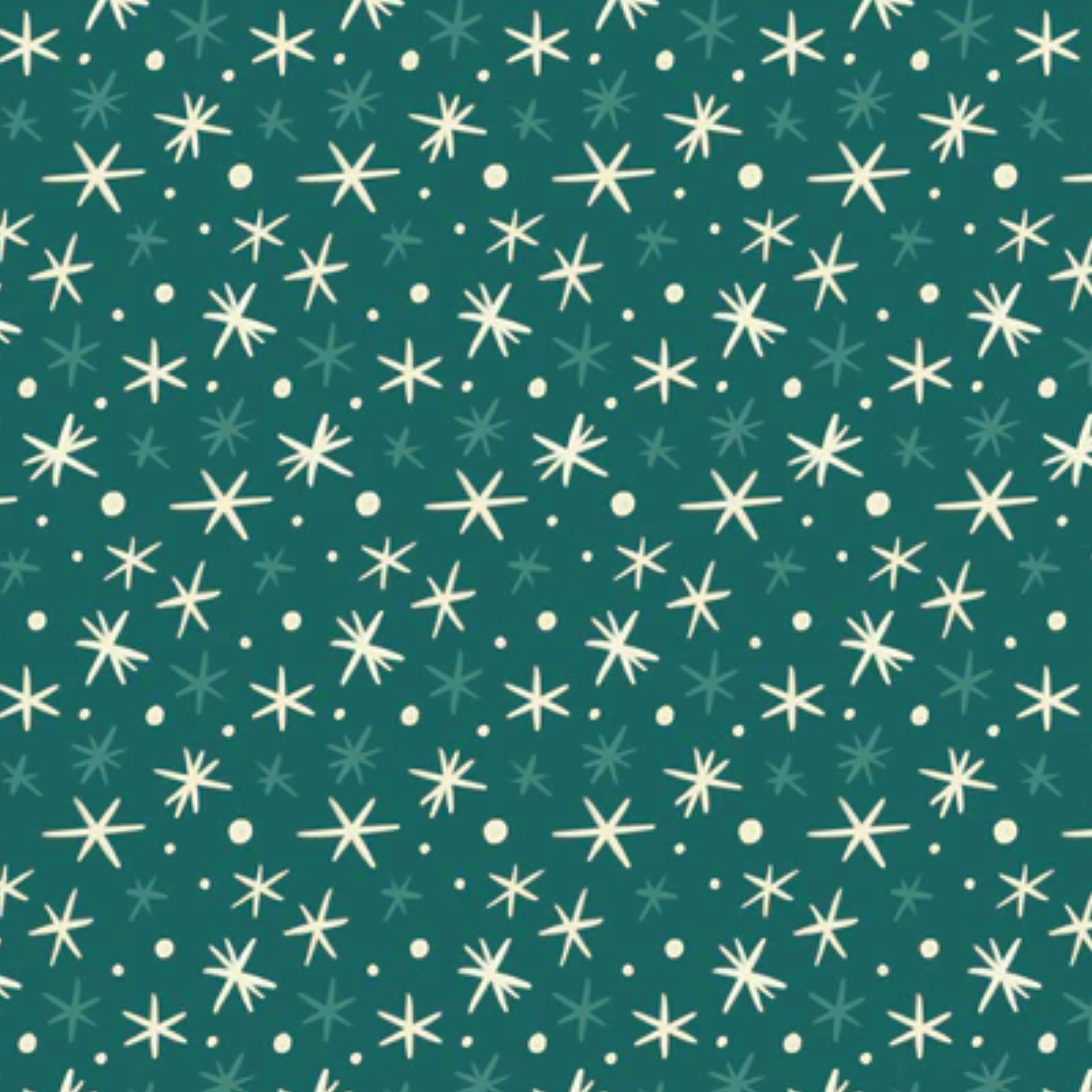 Cloud 9 Fabrics Bright Holiday First Flurries Teal