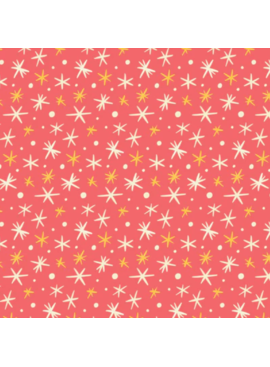 Cloud 9 Fabrics SALE Bright Holiday First Flurries Red