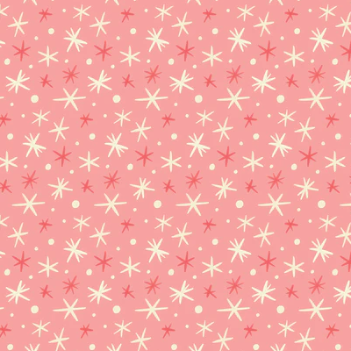 Cloud 9 Fabrics Bright Holiday First Flurries Pink