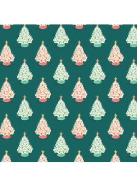 Cloud 9 Fabrics Bright Holiday Vintage Ceramic Trees