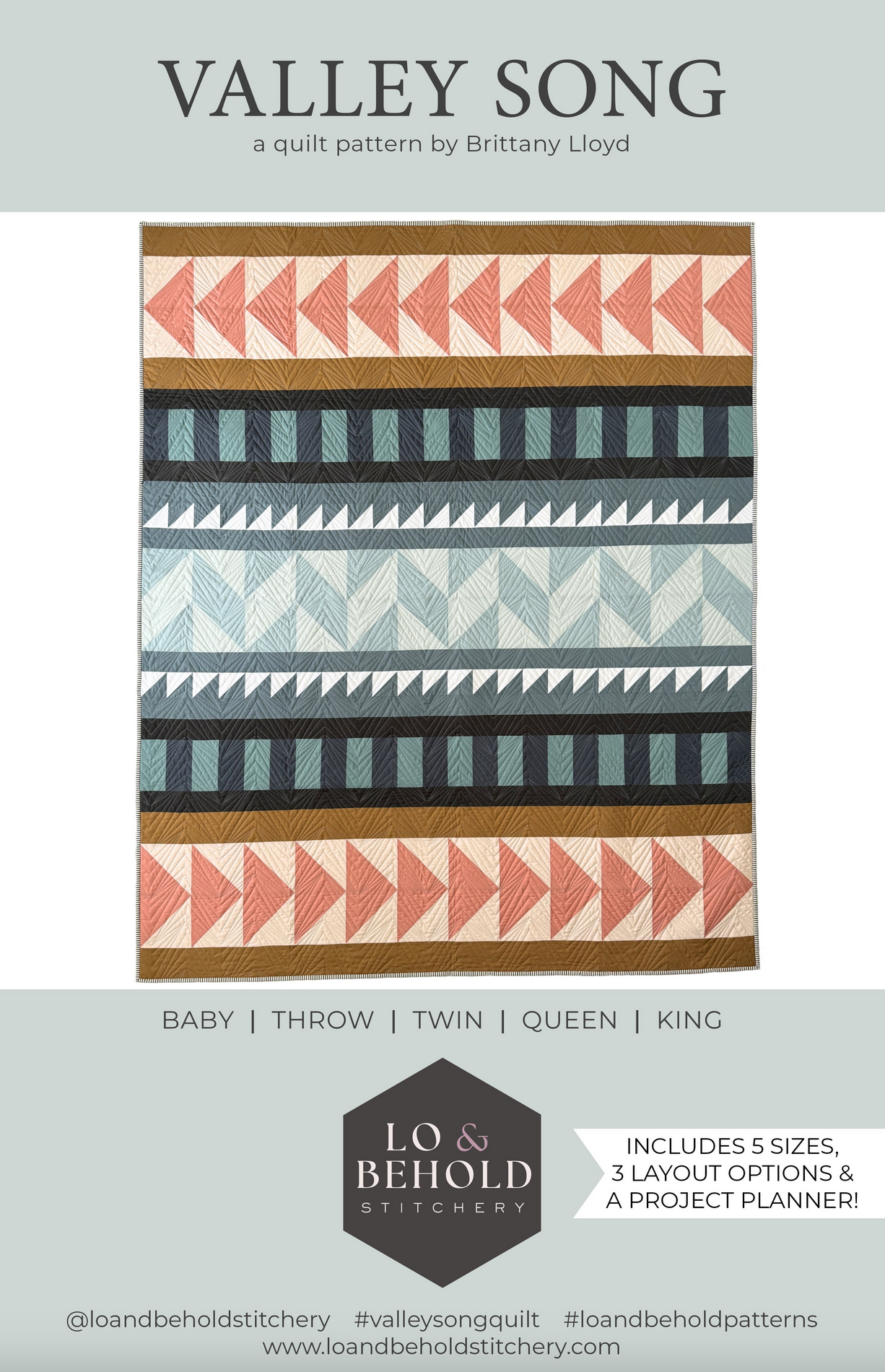 Lo & Behold Stitchery Lo & Behold Stitchery Valley Song Quilting Pattern