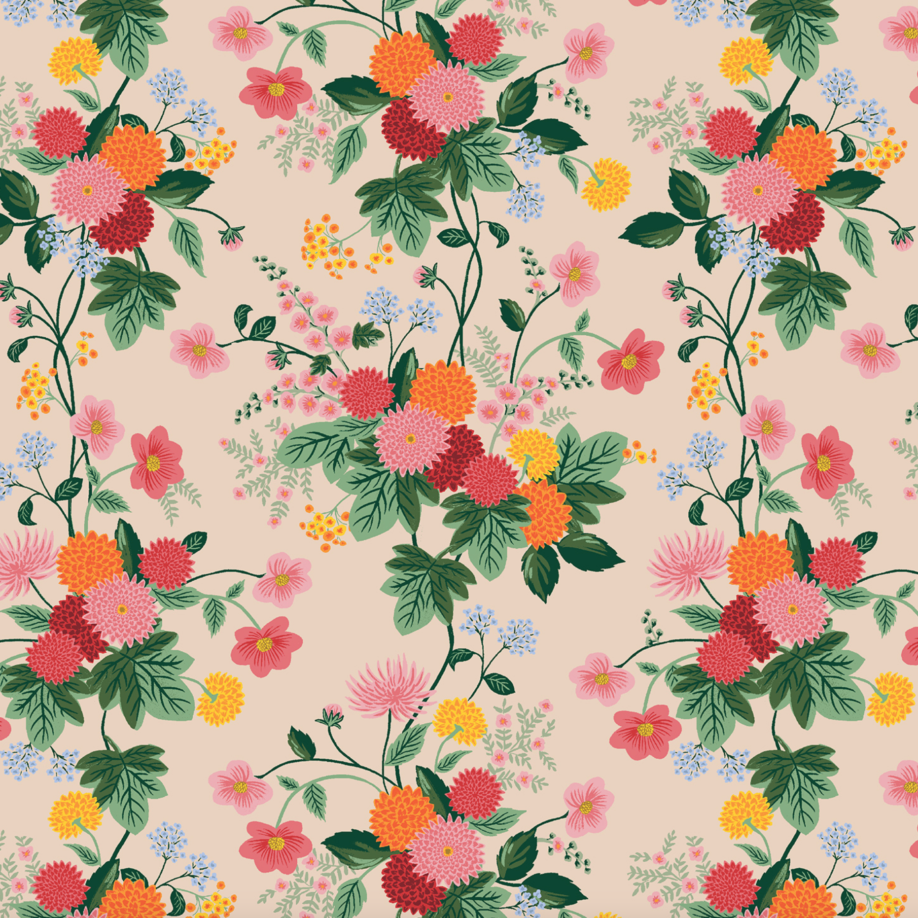 Cotton + Steel Rifle Paper Co. Dahlia Blush