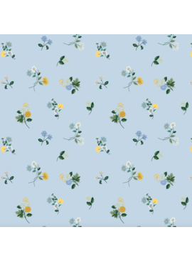 Cotton + Steel Rifle Paper Co. Dahlia Ditsy Dahlia Blue