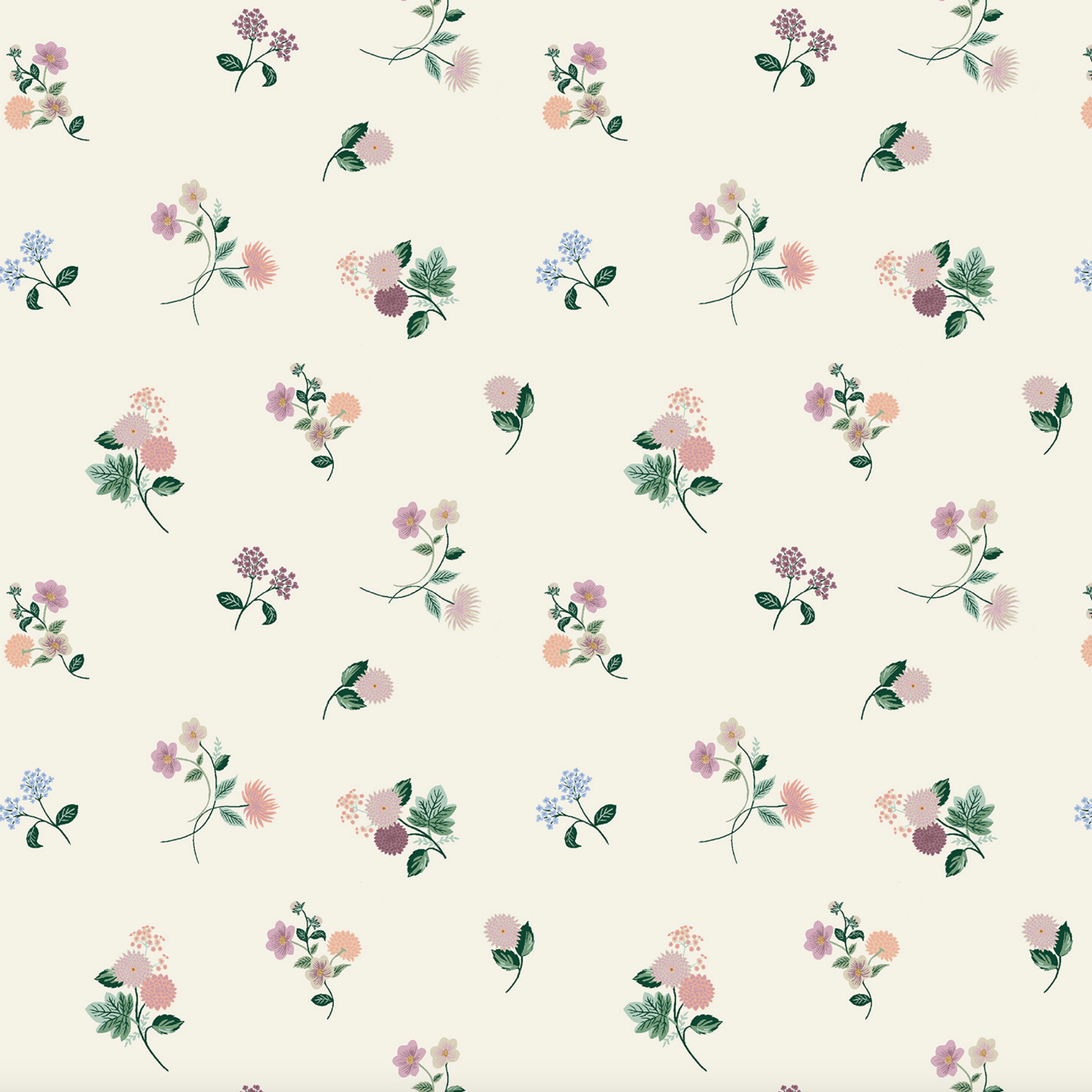 Cotton + Steel Rifle Paper Co. Dahlia Ditsy Dahlia Cream