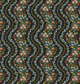 Cotton + Steel Rifle Paper Co. Dahlia Wildwood Vines Black Metallic