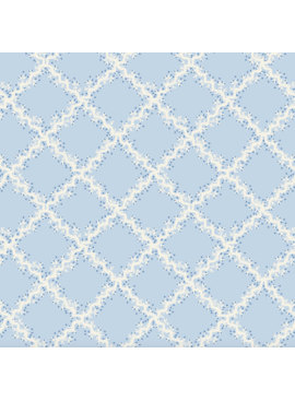 Cotton + Steel Rifle Paper Co. Dahlia Lattice Blue