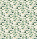 Cotton + Steel Rifle Paper Co. Dahlia Artichoke Cream Metallic