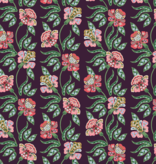 Cotton + Steel Rifle Paper Co. Dahlia Posy Aubergine