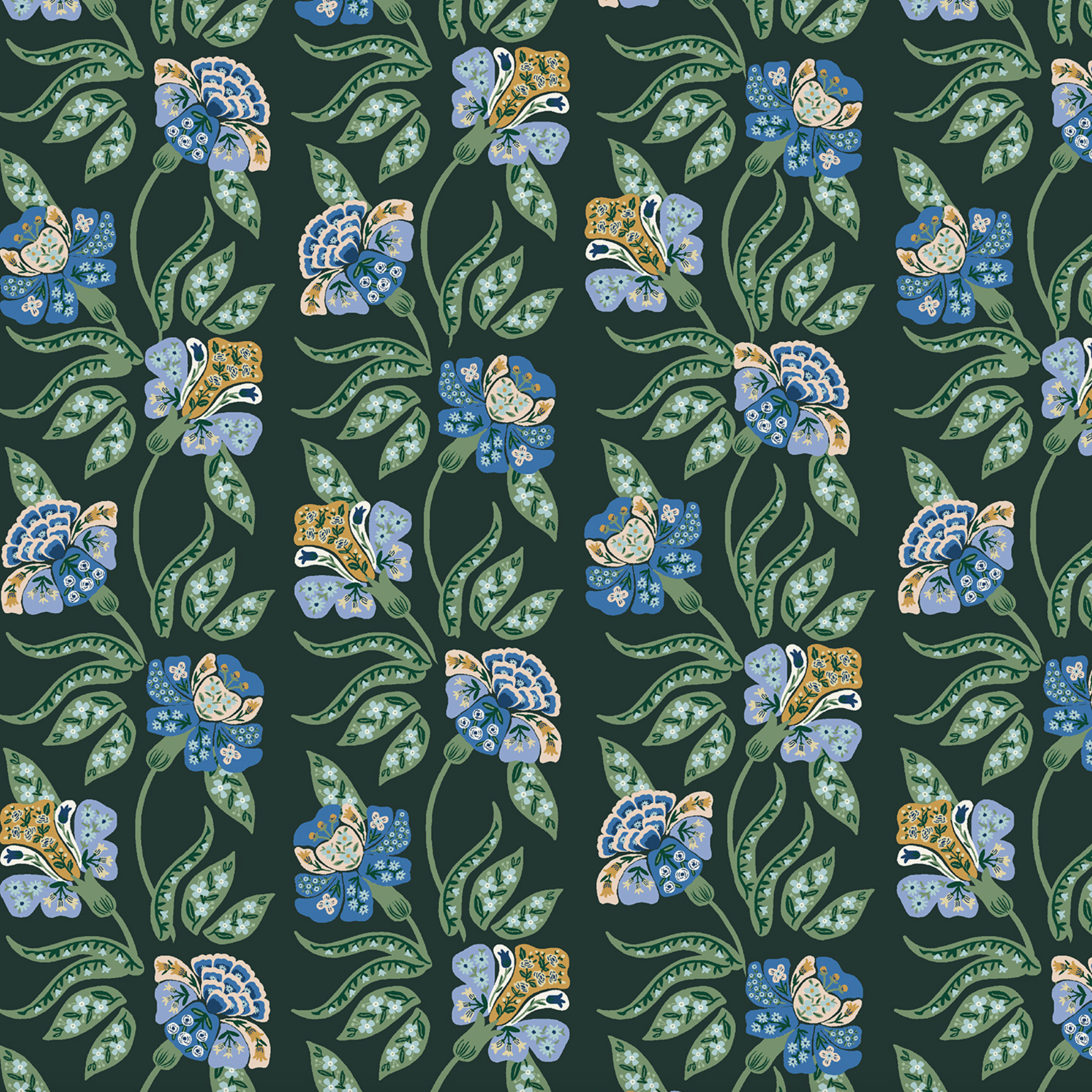 Cotton + Steel Rifle Paper Co. Dahlia Posy Hunter