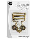 Dritz Overall Buckles Antique Brass 1 1/4 Inch