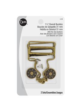 Dritz Overall Buckles Antique Brass 1 1/4 Inch