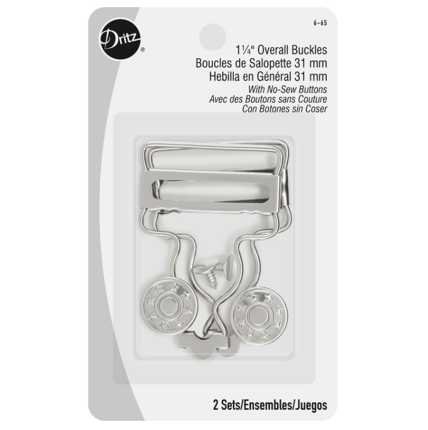 Dritz Overall Buckles Nickle 1 1/4 Inch