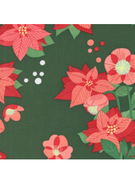 Moda Tiny Christmas Poinsettia Pine