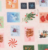 Moda Tiny Christmas Stamps Snow