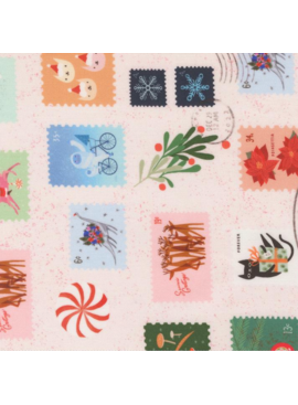 Moda Tiny Christmas Stamps Snow