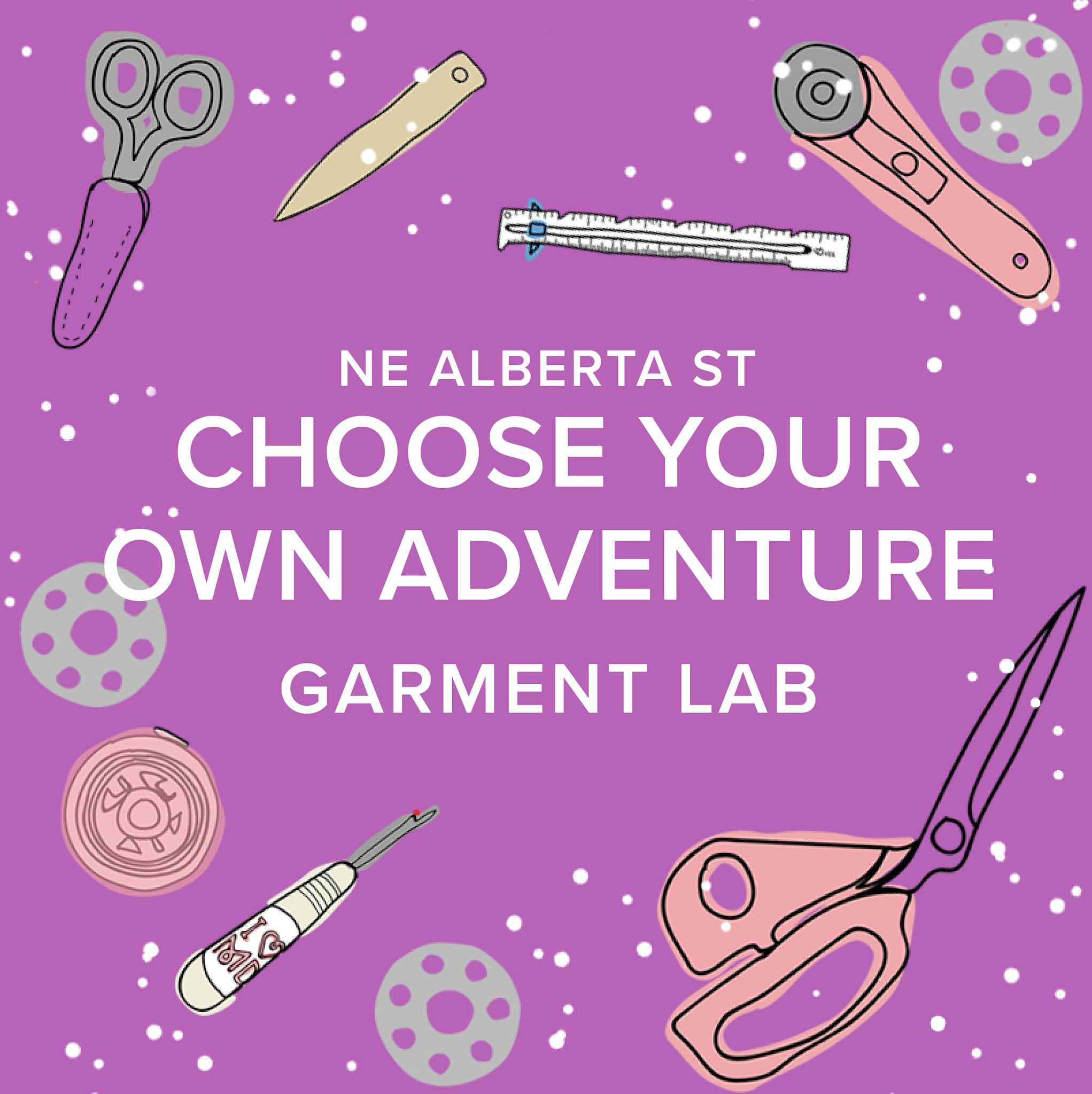 Amy Karol Garment Lab: Choose Your Own Adventure, Mondays, September 22nd, 29th, & October 6th, 6pm-9pm