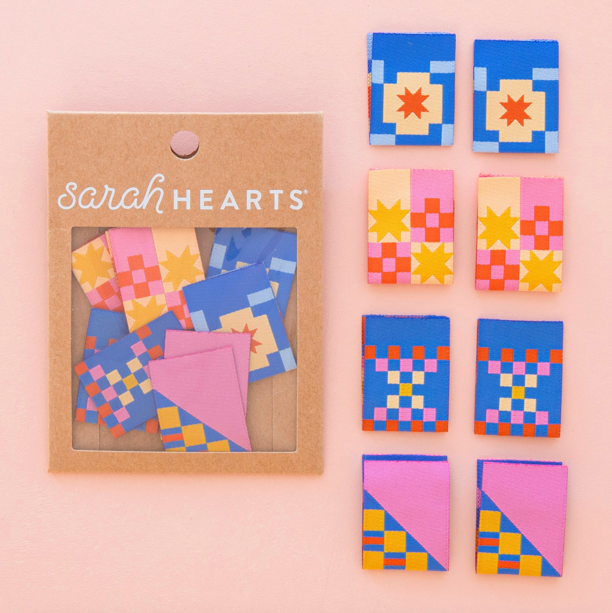 Sarah Hearts Sarah Hearts Then Came June Quilt Block Labels