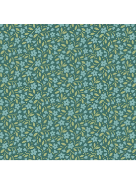 Andover Heartland Hearts and Flowers Dark Teal