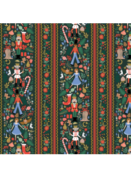 Rifle Paper Co Holiday Classics Holly Jolly Nutcracker Evergreen Metallic Gold