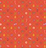 Rifle Paper Co Holiday Classics Holiday Argyle Red Metallic Gold