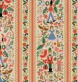 Rifle Paper Co Holiday Classics Holly Jolly Nutcracker Cream Metallic Gold Canvas