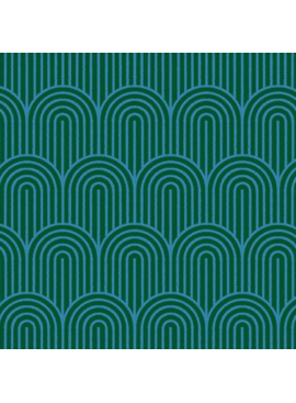 Ruby Star Society Geometry Arches Jade Canvas