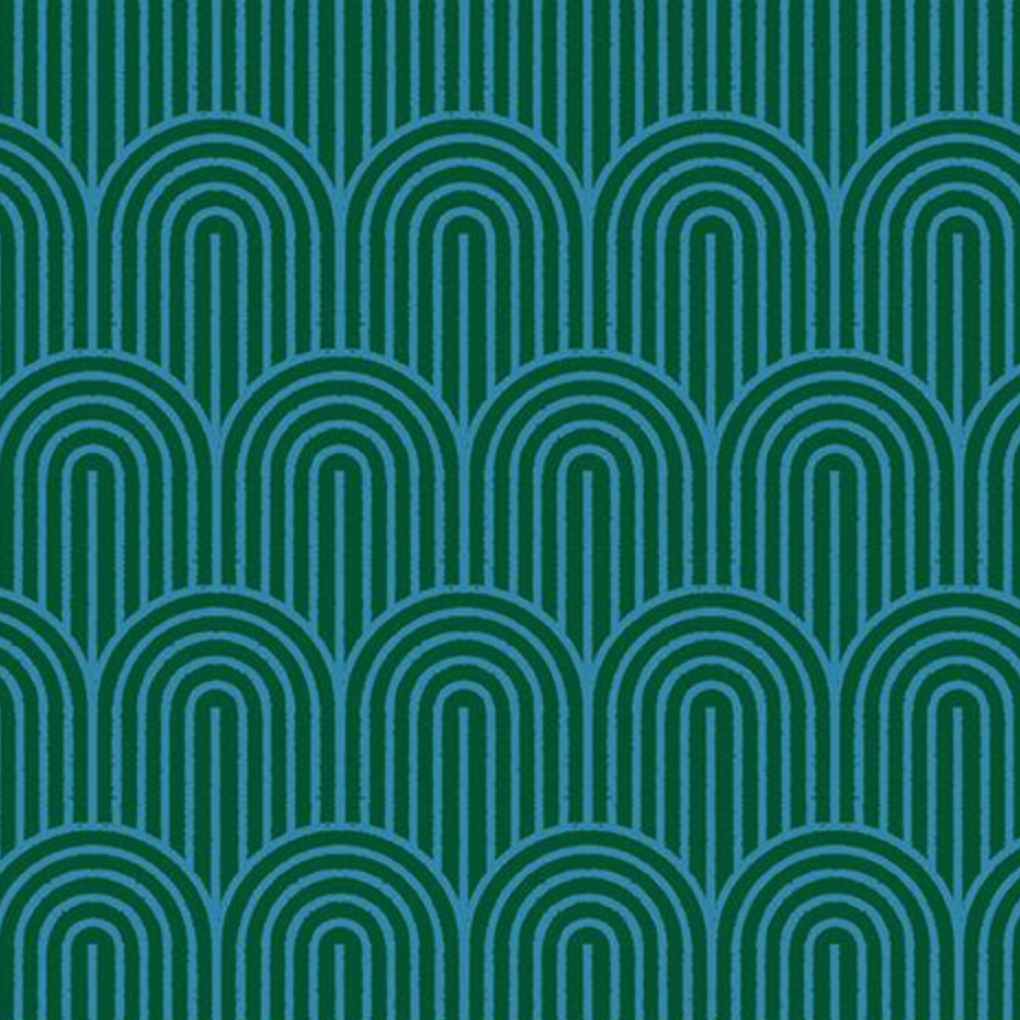 Ruby Star Society Geometry Arches Jade Canvas
