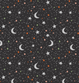 Cotton + Steel Rifle Paper Co. Halloween October Night Black Metallic