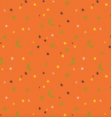 Cotton + Steel Rifle Paper Co. Halloween October Night Orange Metallic