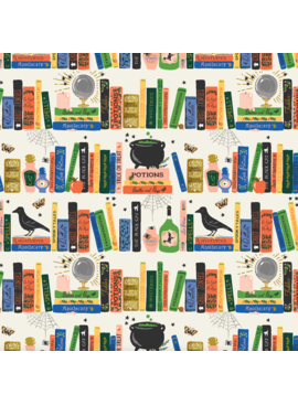 Cotton + Steel Rifle Paper Co. Halloween Spellbound Cream Metallic