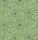 Cotton + Steel SALE Rifle Paper Co. Halloween Spider Webs Green