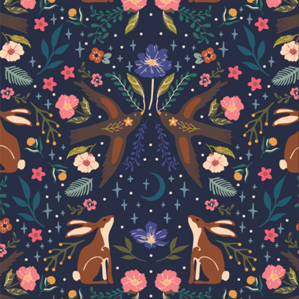 Art Gallery Starling Moonlit Forest