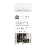 Dritz Dritz Home Decorative Upholstery Nails Smooth Antique Brass 7/16in 24ct